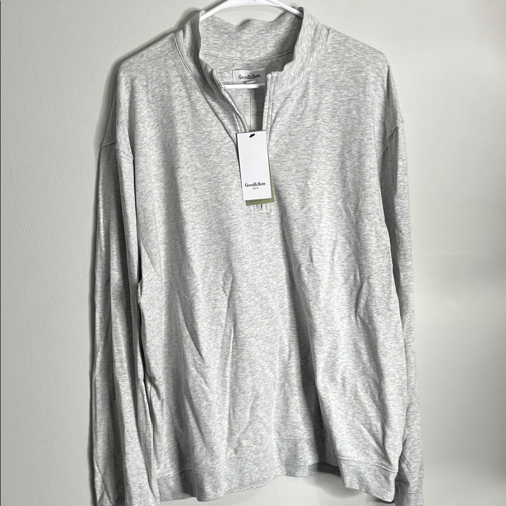 Goodfellow & Co Men's Heather Gray Zip-Up Sweater